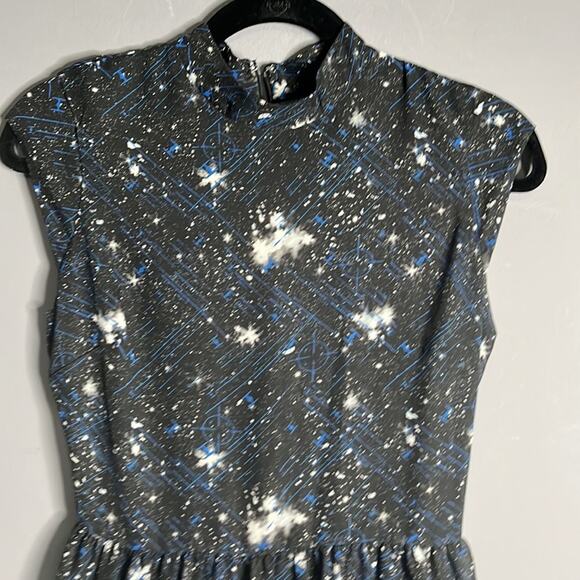Star Wars Black and Blue Subtle Fit and Flare High Neck Dress Size Small - Picture 2 of 10